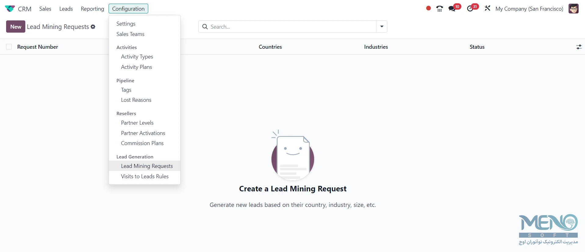 کتاب اودو (Odoo) 18 نسخه Enterprise: CRM