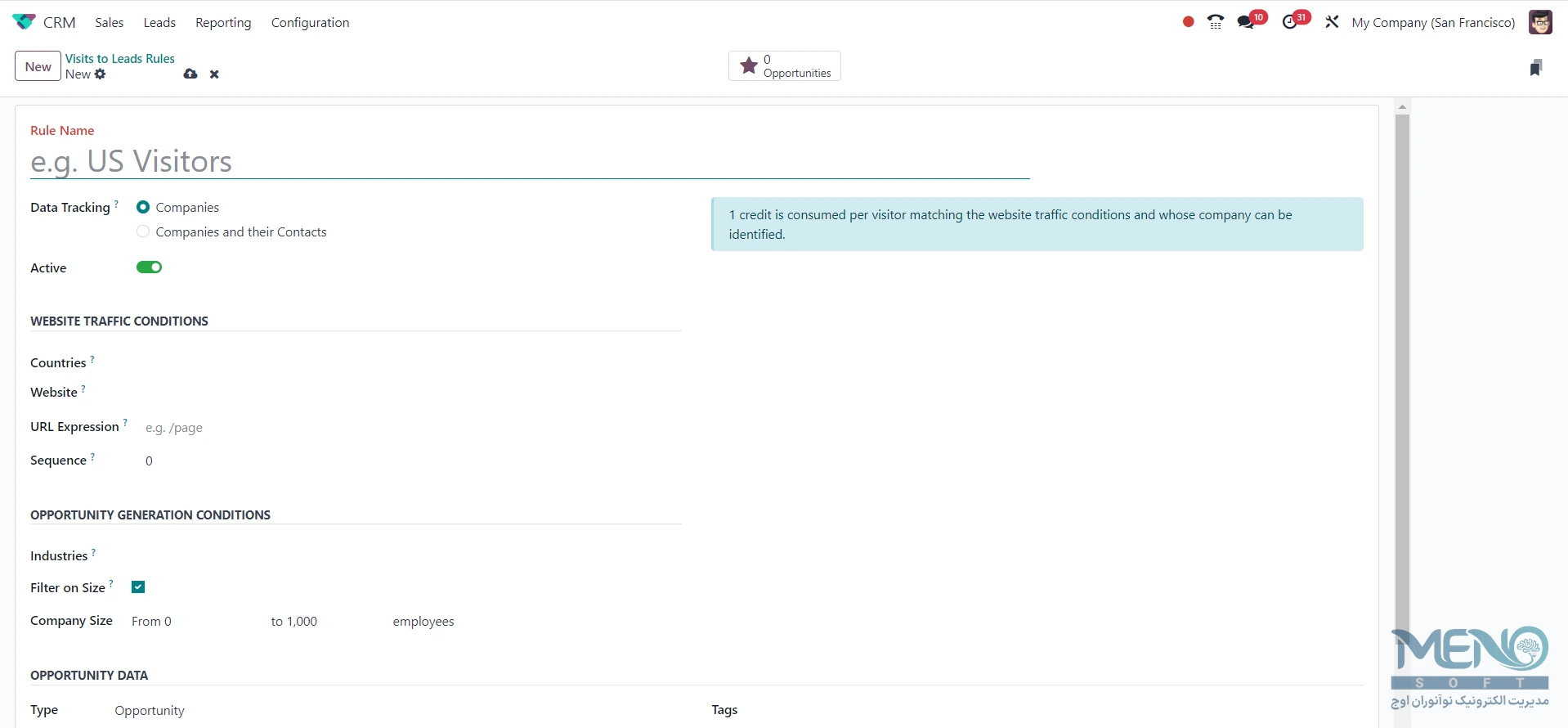 کتاب اودو (Odoo) 18 نسخه Enterprise: CRM